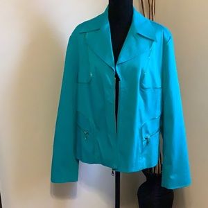 Lane Bryant Blue zippered bomber jacket size 18